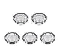 sourcing map Aire Compresor Aceite Nivel Indicador Mirilla Vidrio M27x1.5mm Macho Roscado Orgánico Vidrio Líquido Indicador Vista Ventana 5uds