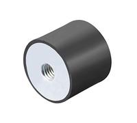 sourcing map Aislador de montaje de rosca m8 hembra de caucho 30x25 mm que reemplaza las almohadillas antivibraciones planas