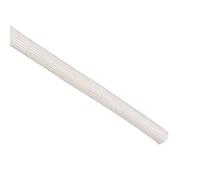 sourcing map Aislamiento Trenzado Manguito, 16.4 Pies-8mm Alta TEMPERATURA Vidrio Fibra Manguito Blanco