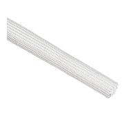 sourcing map Aislamiento Trenzado Manguito, 33 Pies-14mm Alta TEMPERATURA Vidrio Fibra Manguito Blanco