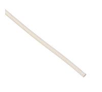 sourcing map Aislamiento Trenzado Manguito, 33 Pies-2mm Alta TEMPERATURA Vidrio Fibra Manguito Blanco
