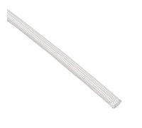 sourcing map Aislamiento Trenzado Manguito, 33 Pies-6mm Alta TEMPERATURA Vidrio Fibra Manguito Blanco