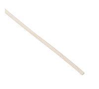 sourcing map Aislamiento Trenzado Manguito, 9,8 Pies-1,5mm Alta TEMPERATURA Vidrio Fibra Manguito Blanco