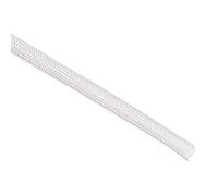 sourcing map Aislamiento Trenzado Manguito, 9,8 Pies-5mm Alta TEMPERATURA Vidrio Fibra Manguito Blanco