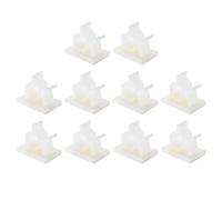 sourcing map Ajustable Cable Clips, 10uds 8-10mm Autoadhesivo Cable Abrazadera Cable Abrazaderas Cable Organizador Cable Clips para Cable Gestión, Blanco