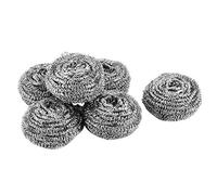 sourcing map alambre de acero inoxidable cocina pot pan estropajo Scrubber 6PC