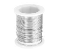 sourcing map Alambre de cobre de calibre 18 para hacer joyas, 1 rollo de alambre de 3 m resistente al deslustre para jardinería, electrocultura, abalorios, obras de arte (tono plateado)
