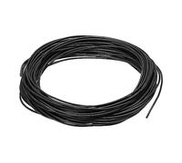 sourcing map Alambre de silicona de calibre 26 AWG, cable eléctrico trenzado de alta temperatura, alambre de cobre estañado flexible, color negro, 15 m, para manipulador de modelos de coche, aparatos