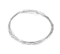 sourcing map Alambre de titanio, 16 pies x 0.8 mm, calibre 20 TA1 de titanio puro suave, alambre redondo de metal para soldadura de joyería, manualidades, soldadura, energía eléctrica (tono plateado)