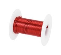sourcing map Alambre magnético de 0,9 mm, alambre de cobre esmaltado de 9 m, alambre de bobinado magnético esmaltado, 50 g, 155C para transformadores inductores, color rojo