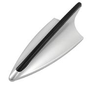 sourcing map Aleta Forma Decorativa Antena de Techo Chapa de Coche Plateado 16cm