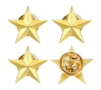 sourcing map Alfileres de solapa de estrella, pines de premio, insignia de estrella para hombres y mujeres, mochilas, sombreros, chaquetas, accesorios de disfraz, talla única, Zinc