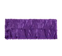 sourcing map Alfombra de piel sintética suave para interiores, alfombra de piel de oveja sintética esponjosa para dormitorio, sofá, sala de estar, rectangular, lavable, 2 x 5 pies, color morado