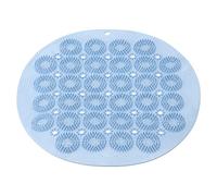 sourcing map Alfombrilla de ducha para bañera, 11.8 x 11.8 pulgadas, de PVC, antideslizante, forma redonda, con agujeros de drenaje, ventosas para bañera, color azul