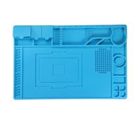 sourcing map Alfombrilla de soldadura magnética de silicona de 18.1 x 11.8 pulgadas, resistente al calor, alfombrilla de trabajo para pistola de soldadura BGA, banco de trabajo, reparación de