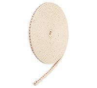 sourcing map Algodón Aceite Lámpara Mecha 6mm Plano Ancho 3 Metros/10 Pies Largo con Roja Puntada para Aceite Linterna Iluminación