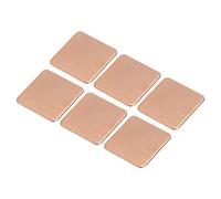 sourcing map Almohadilla de Cobre para Disipador de Calor 15mm x 15mm x 0.6mm Conductividad Térmica para Enfriamiento de Chips Electrónicos Paquete de 6