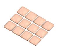 sourcing map Almohadilla de Cobre para Disipador de Calor 15mm x 15mm x 1.8mm Conductividad Térmica para Enfriamiento de Chips Electrónicos Paquete de 12