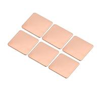 sourcing map Almohadilla de Cobre para Disipador de Calor 20mm x 20mm x 0.8mm Conductividad Térmica para Enfriamiento de Chips Electrónicos Paquete de 6