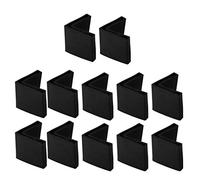 sourcing map Almohadilla De PVC De Pie De Hierro En Ángulo con Forma De L De Pierna De Estante Tapa Pies Metálicos Protector De Suelo 12 Pcs Negro 30x30mm