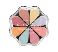 sourcing map Almohadilla de tinta de pétalo, almohadilla de sellos lavable de 4.3 pulgadas para huellas de mano, sellos de goma, álbumes de recortes, manualidades artísticas, suave