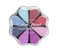 sourcing map Almohadilla de tinta de pétalo, almohadilla lavable de 4.3 pulgadas para huellas de mano, sellos de goma, álbumes de recortes, manualidades artísticas, racimos de flores