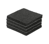 sourcing map Almohadillas cuadradas de fieltro para muebles, 4 unidades de 6 x 6 cm, con respaldo adhesivo, antideslizante, antiarañazos para proteger suelos de madera, color negro