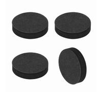 sourcing map Almohadillas de aislamiento de altavoz de una sola cara, 35 mm x 8 mm, redondas, negras, antideslizantes, de espuma acústica, base antivibración para cubiertas, altavoz, subwoofer