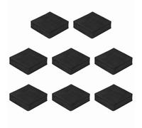 sourcing map Almohadillas de aislamiento de altavoz de una sola cara, 50 mm x 50 mm x 15 mm, almohadillas cuadradas negras antideslizantes de espuma acústica EVA, base antivibración para cubiertas