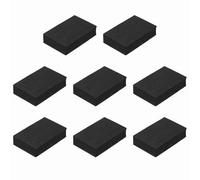 sourcing map Almohadillas de aislamiento de altavoz de una sola cara, 60 mm x 40 mm x 15 mm, almohadillas cuadradas negras antideslizantes de espuma acústica EVA, base antivibración para cubiertas