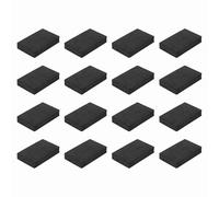 sourcing map Almohadillas de aislamiento de altavoz de una sola cara, 80 mm x 50 mm x 20 mm, cuadradas, negras, antideslizantes, de espuma acústica, base antivibración para cubiertas, altavoz