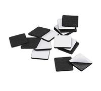 sourcing map Almohadillas de fieltro adhesivas de Muebles 30mm x 30mm cuadrado negro de 3mm de grosor 28uds