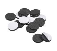 sourcing map Almohadillas de goma adhesivas Almohadillas de muebles de 25 mm de diámetro 4mm redondas negras de 16uds