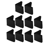 sourcing map Almohadillas De Pie De Hierro En Ángulo En Forma De L De Pierna Con Extremo De Tapa Cubierta De PVC Protector Deslizante De Suelo 10Pcs Negro 30x30mm