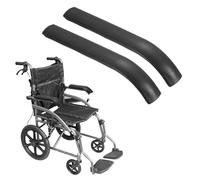 sourcing map Almohadillas para reposabrazos de silla de ruedas, 1 par de almohadillas de ABS antideslizantes cuadradas para reposabrazos de repuesto, longitud completa de 30 cm, diámetro del agujero