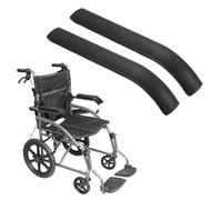 sourcing map Almohadillas para reposabrazos de silla de ruedas, 1 par de almohadillas de ABS antideslizantes cuadradas para reposabrazos de repuesto, longitud completa de 30 cm, diámetro del agujero