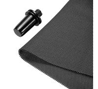 sourcing map Altavoz Parrilla Tela 20x63 Pulgadas Estéreo Malla Tela Protección Tela Polvo Prueba con Altavoz Parrilla Guías Clavija para Hogar Altavoz Reparación Negro