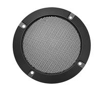 sourcing map Altavoz Rejilla Cubierta 4 Pulgadas Malla Decorativa Círculo Subwoofer Guardia Protector Negro