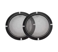sourcing map Altavoz Rejilla Cubierta 5 Pulgada 153mm Malla Decorativa Círculo Subwoofer Guardia Protector Negro 2 Piezas