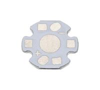 sourcing map Aluminio Base Placa Tablero LED Disipador Calor 16mm 2 Pasador Blanco 25uds para Bricolaje 1W 3W COB LED Chips Lámpara Cuentas