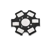 sourcing map Aluminio Base Placa Tablero LED Disipador Calor 20mm 2 Pasador Negro 25uds para Bricolaje 1W 3W COB LED Chips Lámpara Cuentas
