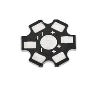 sourcing map Aluminio Base Placa Tablero LED Disipador Calor 20mm 2 Pasador Negro 50uds para Bricolaje 1W 3W COB LED Chips Lámpara Cuentas