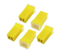 sourcing map Amarillo 60A 32V Carcasa Tipo J Hembra Cuchilla PAL Fusible 5 Piezas