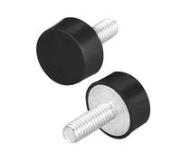 sourcing map Amortiguador de caucho absorción de vibraciones de caucho con montaje roscado del espárrago M6, 0. 71" x 0. 31" 2pcs