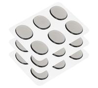 sourcing map Amortiguadores de tambor ovalados de gel de silicona gris para control de tono de tambores 18 piezas
