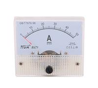 sourcing map Amperímetro DC con puntero Aguja 50A rectángulo del panel indicador analógico actual