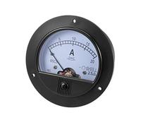 sourcing map Analógico Corriente Panel Medidor DC 0-20A 65C5 Amperímetro para Circuito Prueba Carga Batería Amperios Probador Calibre Paquete de 1