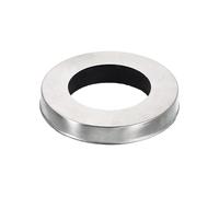 sourcing map Anillo de base de grifo, 2.1 x 1.25 pulgadas (OD x ID), acero inoxidable, cierre de arandela para grifo de baño, cocina, color plateado