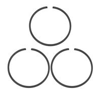 sourcing map Anillo de pistón de 40 mm x 1,5 mm, anillo de pistón de metal estándar para piezas de repuesto de motosierra, color negro