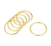 sourcing map Anillo O Hebillas de 45 mm ID 3 mm de grosor de aleación de zinc juntas tóricas para bolsas de hardware, cinturones, manualidades, accesorios de bricolaje, tono dorado, 6 unidades